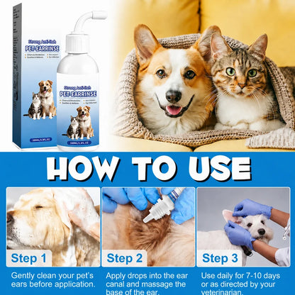 Gentle Pet Ear Wash | Odor-Free Cleaning for Dogs & Cats🌿
